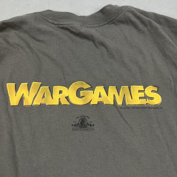 Vintage WarGames Movie Shirt Mens XL Gray 1998 Video Game Release Promo - RARE - Picture 5 of 9